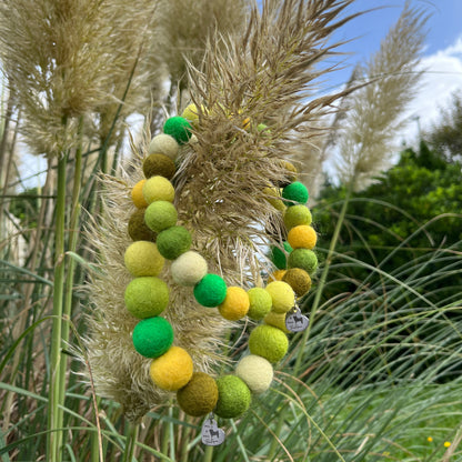 Dog Pom Pom Necklace - Sunny Meadow