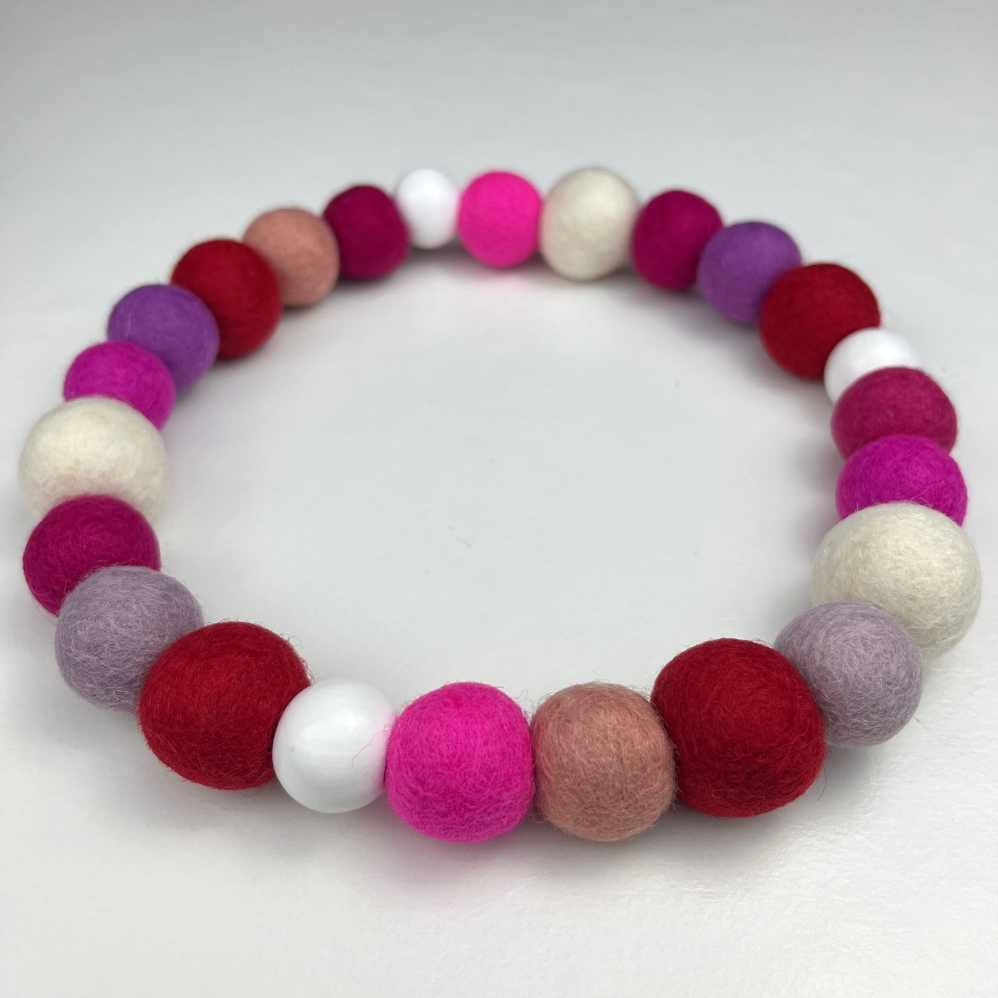 Dog Pom Pom Necklace - Valentine's edition