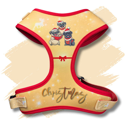 Dog Adjustable Harness - A Pugmas Carol