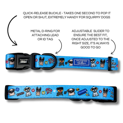 Dog Collar - Social Media Star Blue