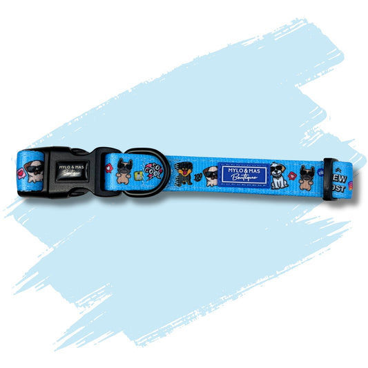 Dog Collar - Social Media Star Blue