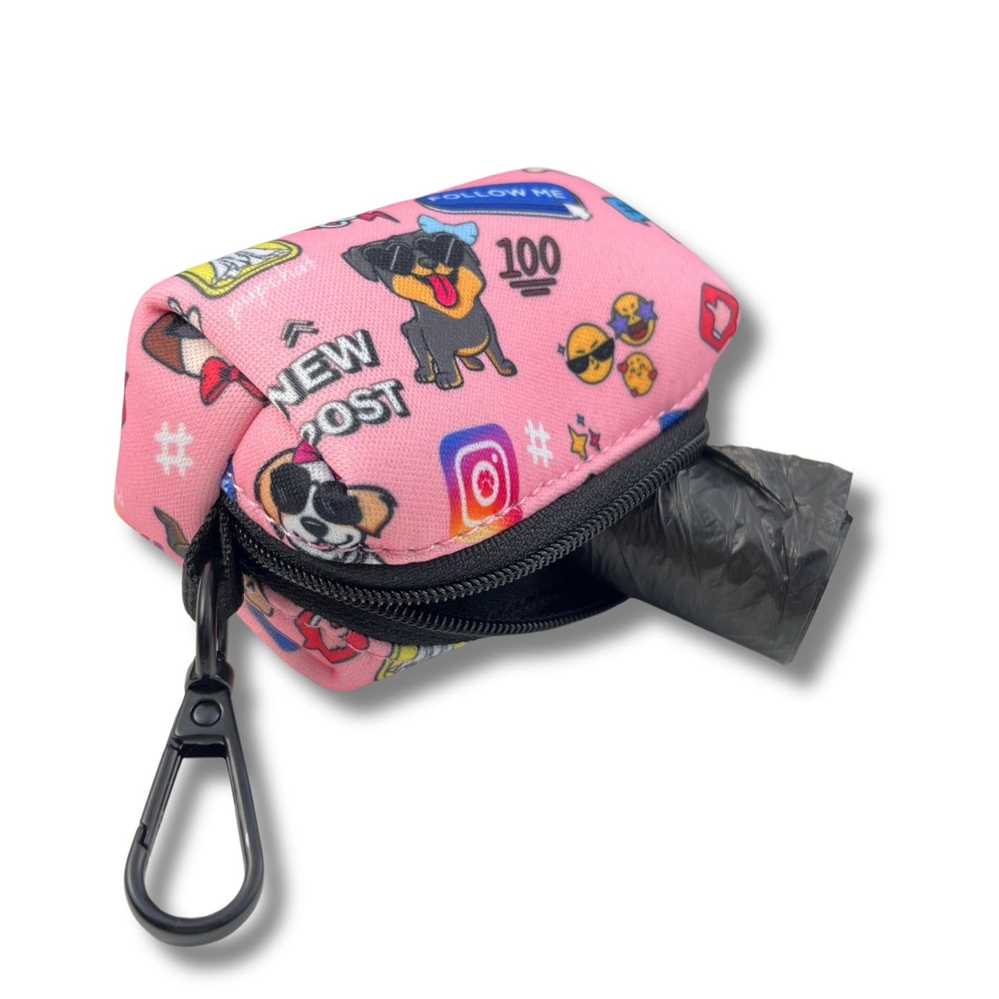 Dog Waste Bag Holder - Social Media Star Pink