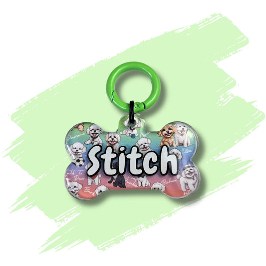 Dog Resin ID Tag - Oh My Bichon!