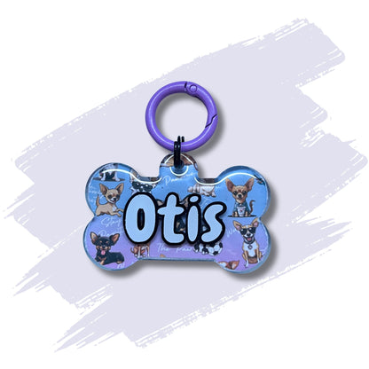 Dog Resin ID Tag - Oh My Chihuahua!